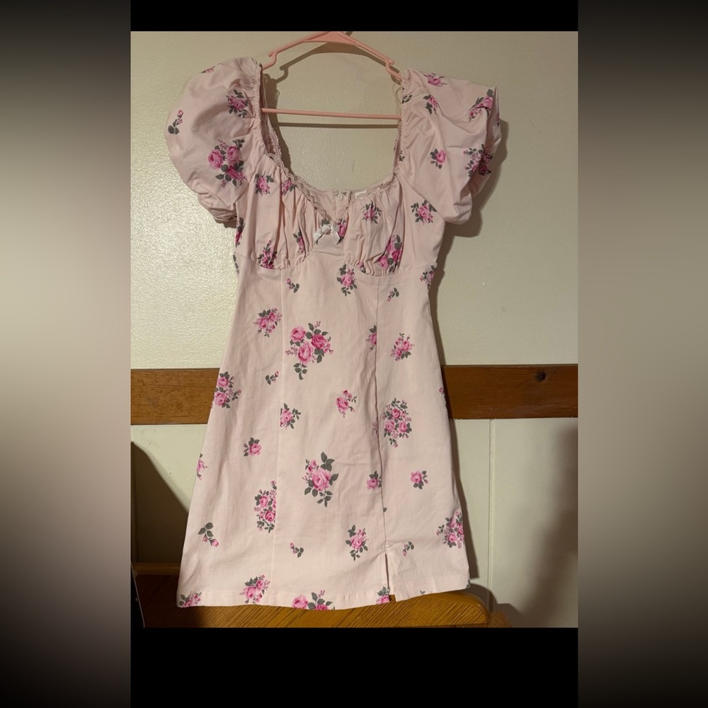 Altar'd State Alina Floral Mini Dress in pink